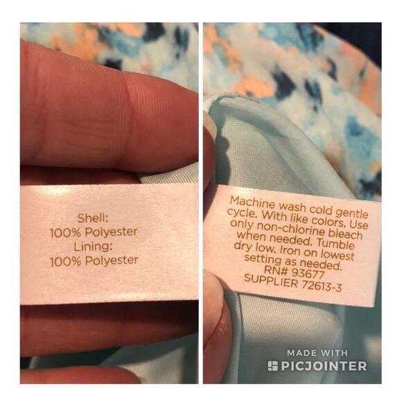 Decree Watercolor Romper Blue Pink Orange Size Small NWT - Picture 8 of 8